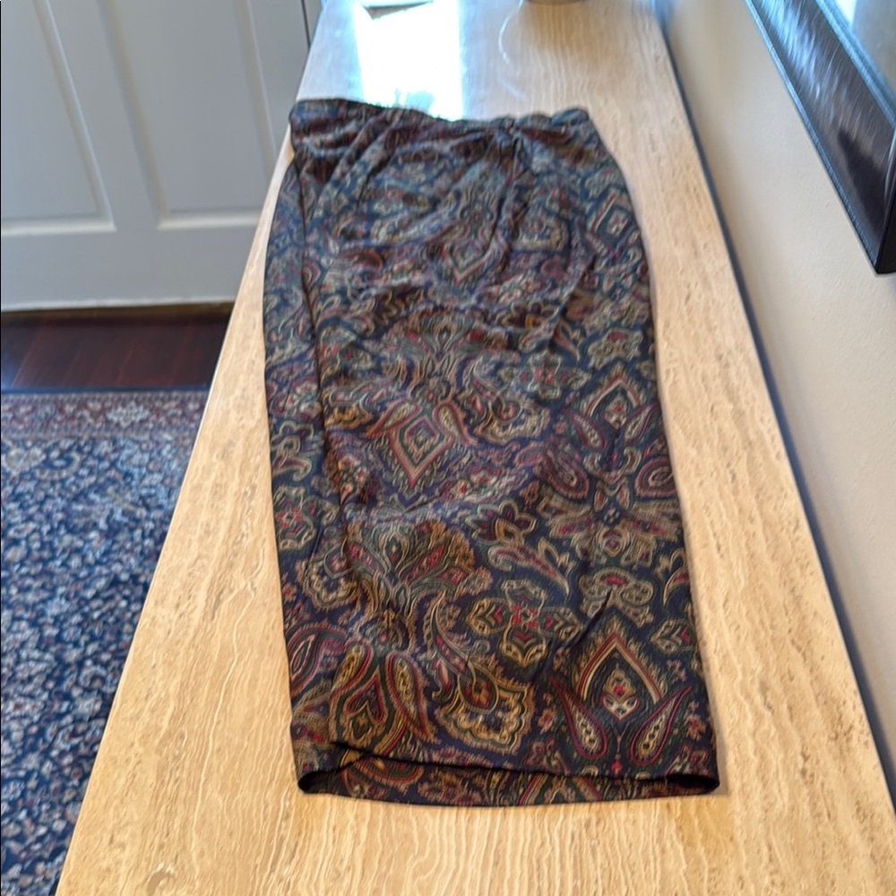 Talbots Paisley Print full length Skirt size 10